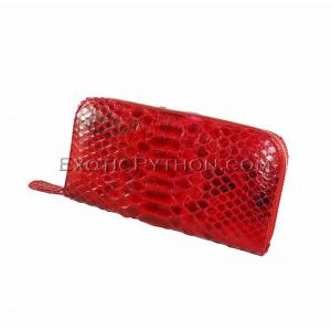 Python leather wallet red motive glossy WA-46
